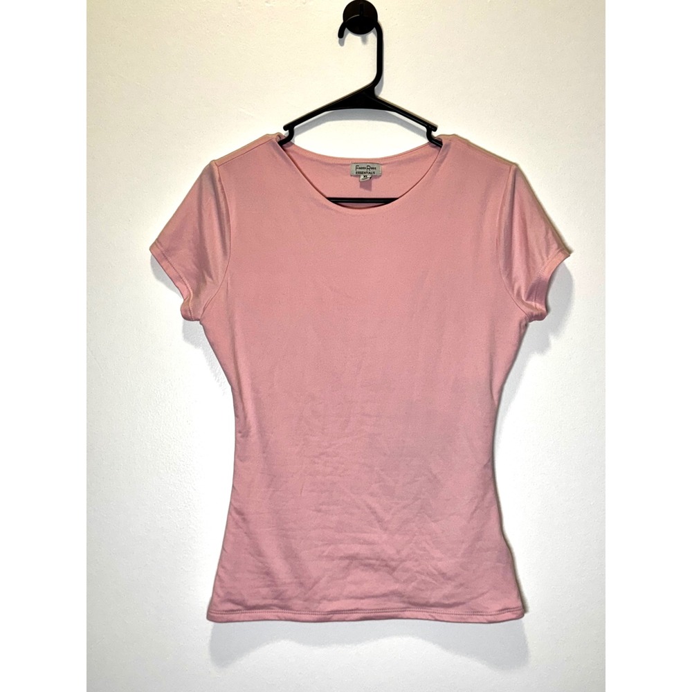 Faded‎ Rose Essentials Pink Short Sleeve Crew Neck T-Shirt Womens XL Slim Fit